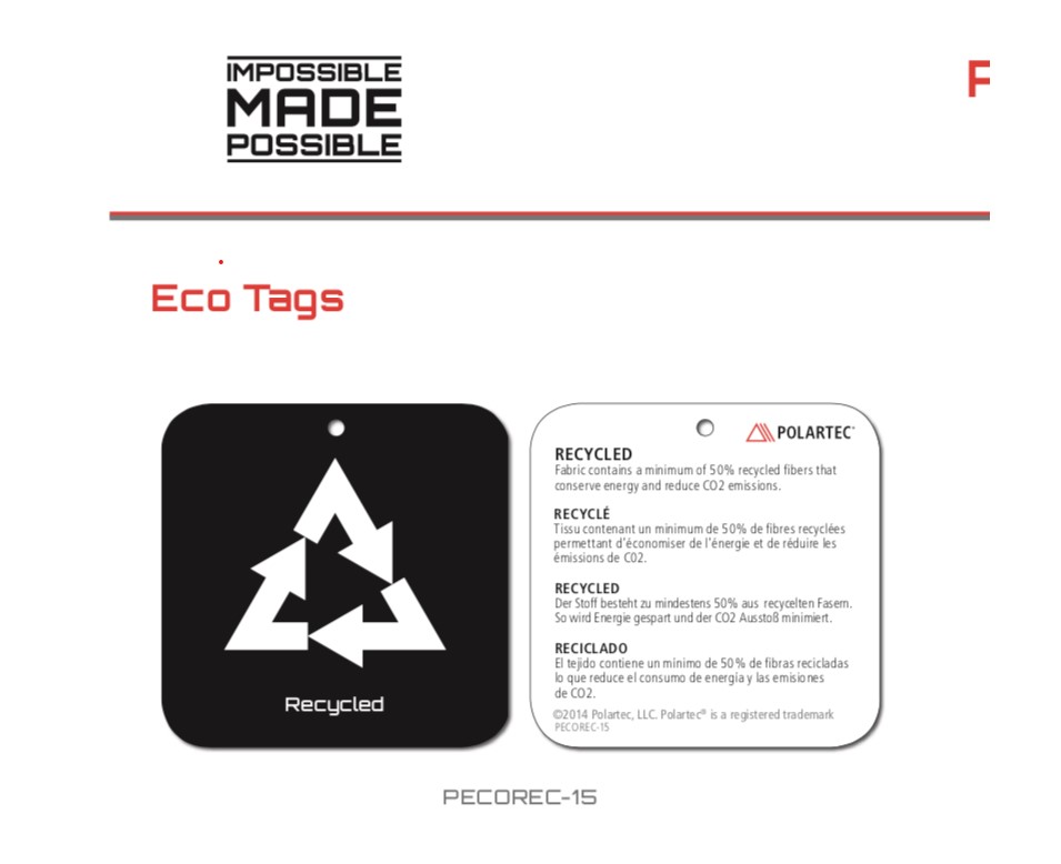 Polartec eco tag